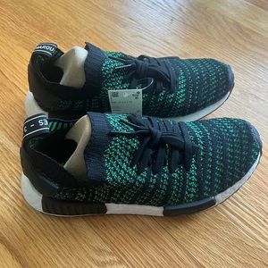 New Adidas NMD R1 STLT PK Primeknit Noble Green Men's Shoes AQ0936 size 7.5